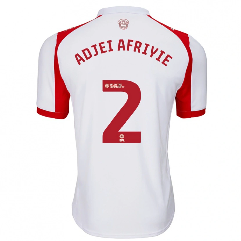 Danxen Criança Camisola Hansel Adjei-Afriyie #2 Branco Vermelho Principal 2025/26 Camisa