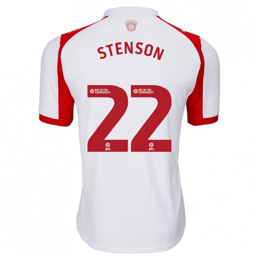 Danxen Criança Camisola Fran Stenson #22 Branco Vermelho Principal 2025/26 Camisa