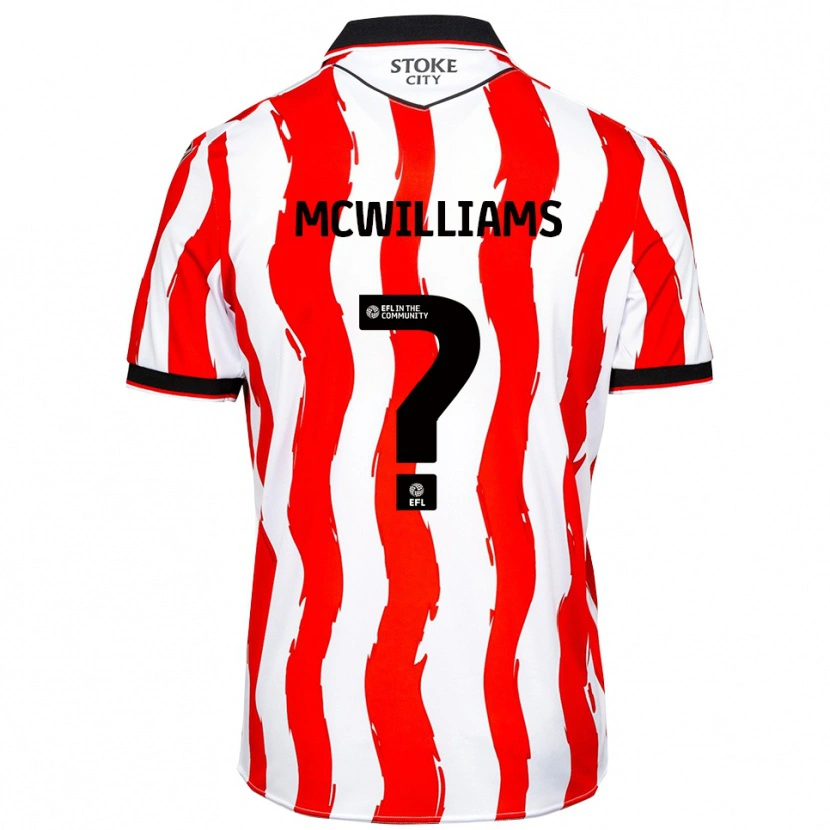 Danxen Criança Camisola Josh Mcwilliams #0 Branco Vermelho Principal 2025/26 Camisa