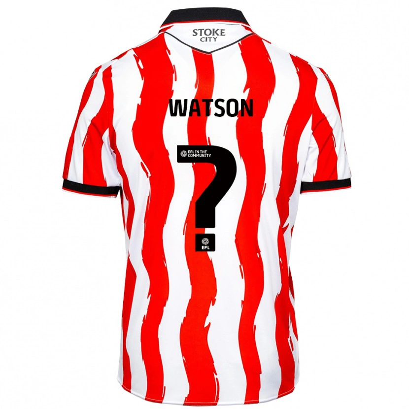 Danxen Criança Camisola Adam Watson #0 Branco Vermelho Principal 2025/26 Camisa