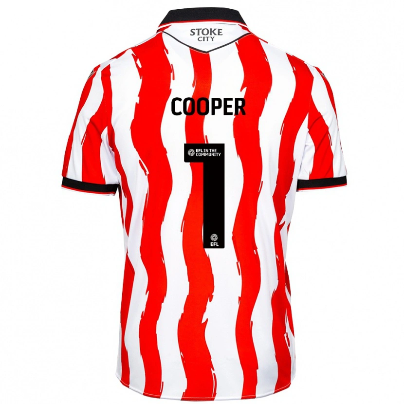 Danxen Criança Camisola Noah Cooper #1 Branco Vermelho Principal 2025/26 Camisa