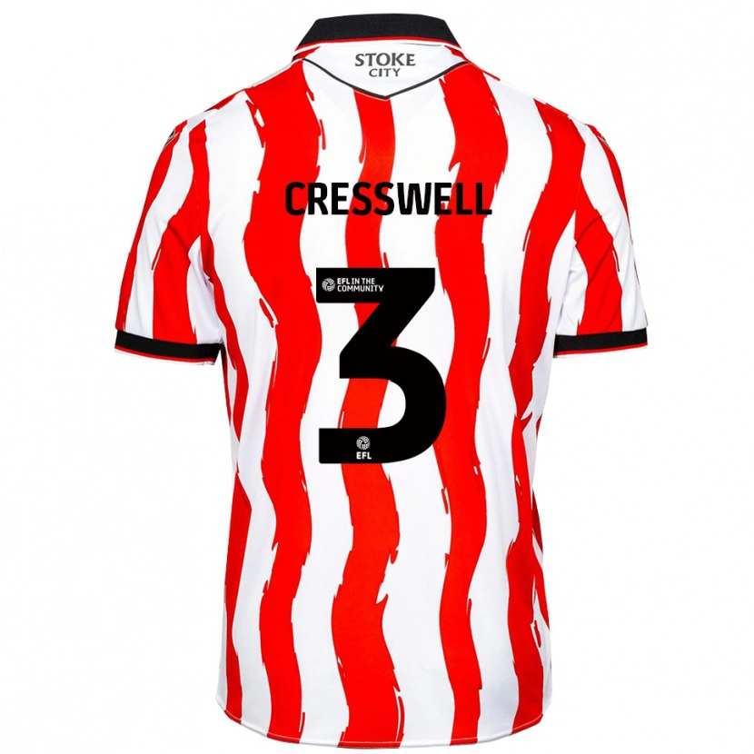 Danxen Criança Camisola Aaron Cresswell #3 Branco Vermelho Principal 2025/26 Camisa