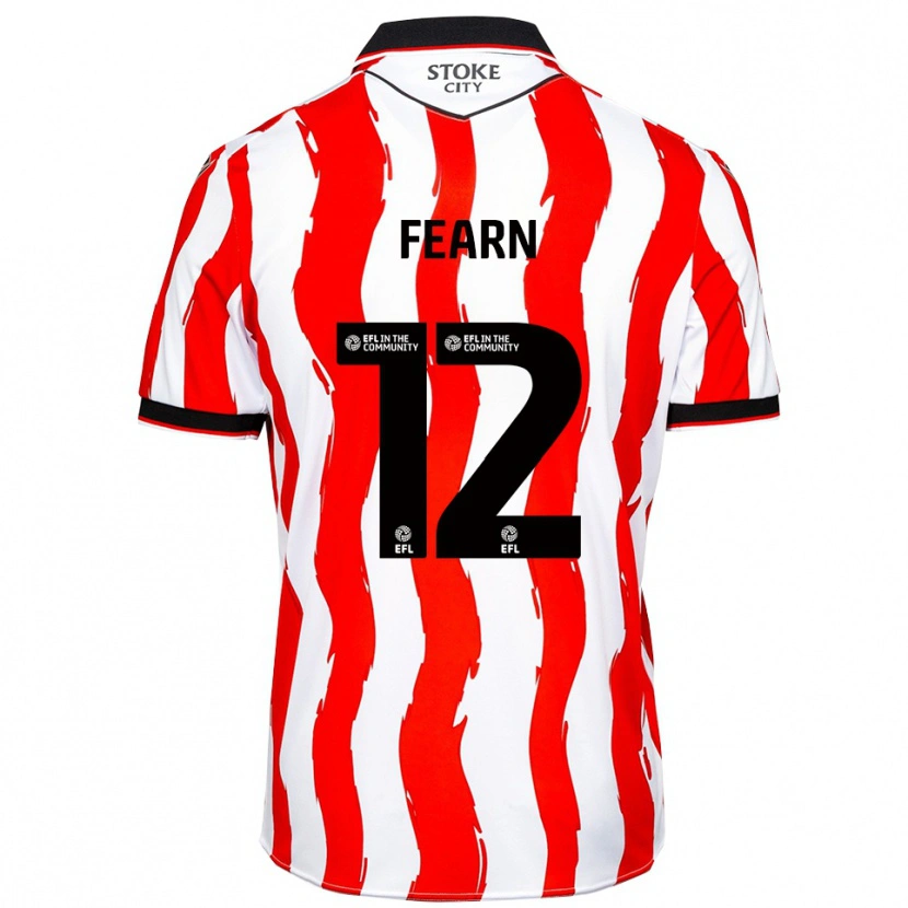 Danxen Criança Camisola Elliot Fearn #12 Branco Vermelho Principal 2025/26 Camisa