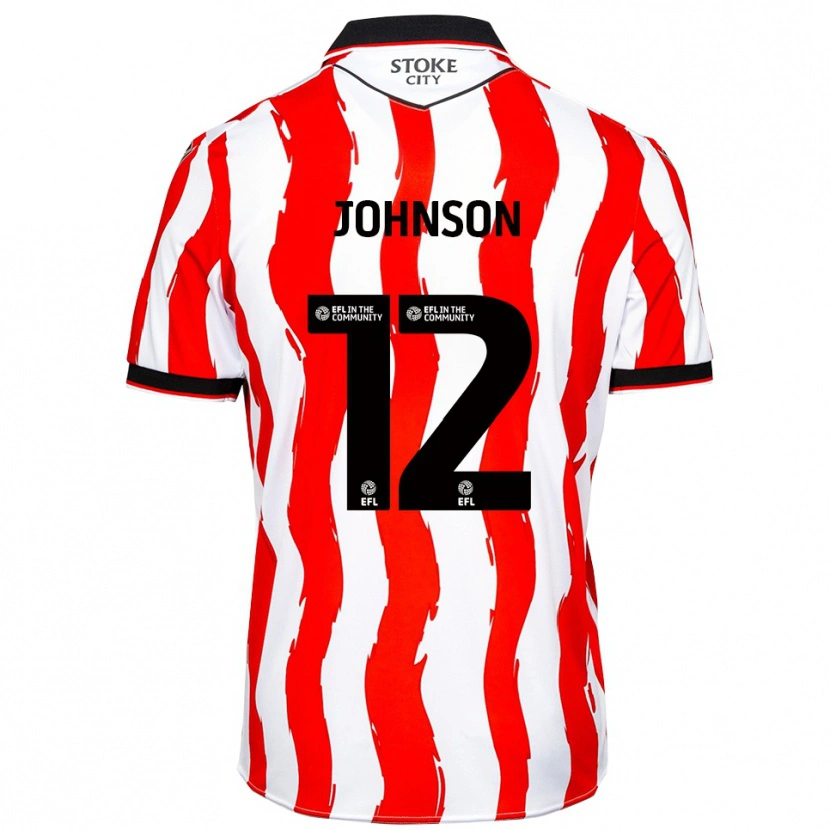 Danxen Criança Camisola Daniel Johnson #12 Branco Vermelho Principal 2025/26 Camisa