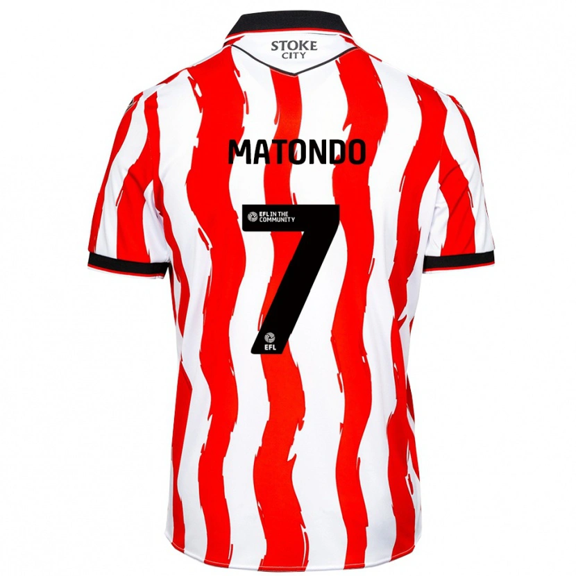 Danxen Criança Camisola Japhet Matondo #7 Branco Vermelho Principal 2025/26 Camisa