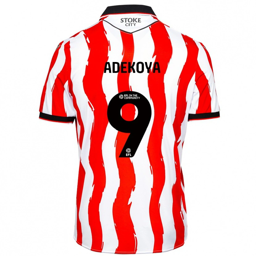 Danxen Criança Camisola Dean Adekoya #9 Branco Vermelho Principal 2025/26 Camisa
