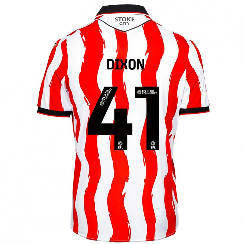 Danxen Criança Camisola Jaden Dixon #41 Branco Vermelho Principal 2025/26 Camisa