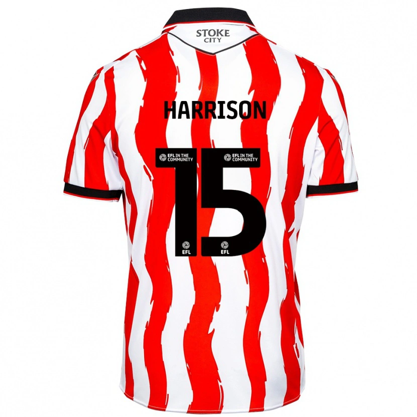 Danxen Criança Camisola Max Harrison #15 Branco Vermelho Principal 2025/26 Camisa