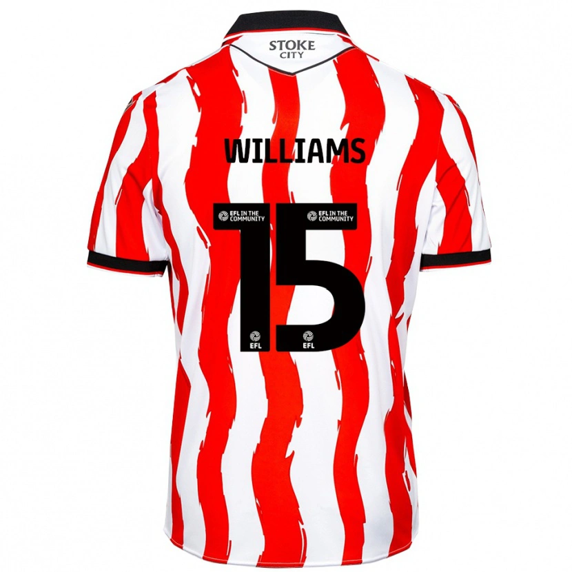 Danxen Criança Camisola Lee Williams #15 Branco Vermelho Principal 2025/26 Camisa