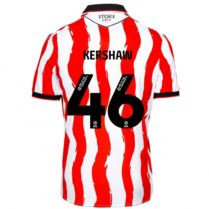 Danxen Criança Camisola Ben Kershaw #46 Branco Vermelho Principal 2025/26 Camisa