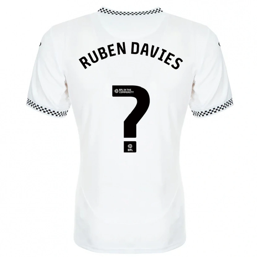 Danxen Criança Camisola Ruben Davies #0 Branco Laranja Principal 2025/26 Camisa