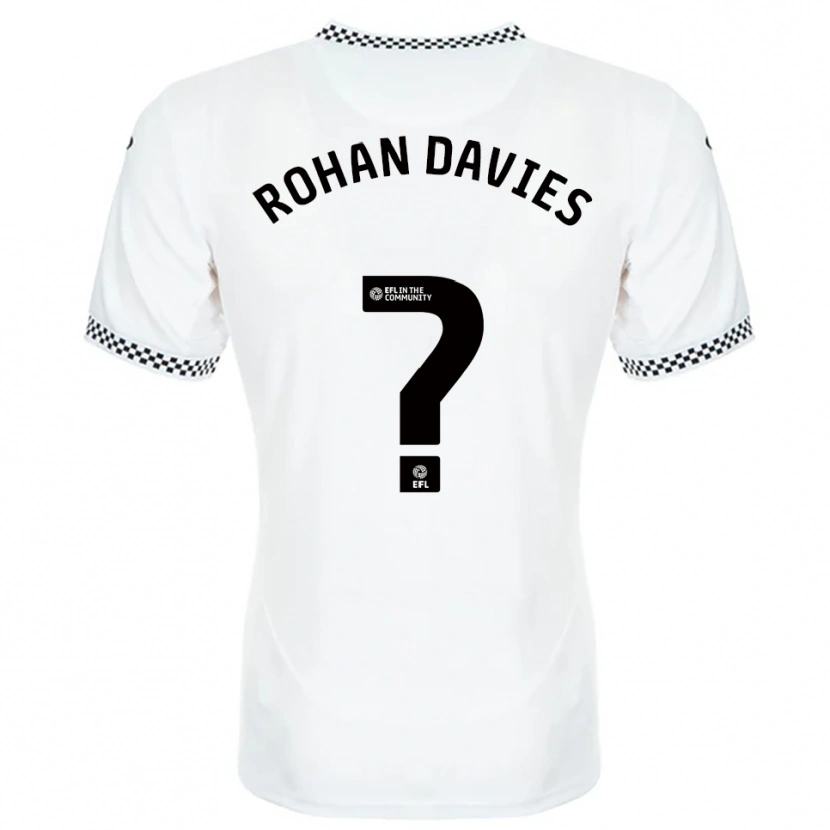 Danxen Criança Camisola Rohan Davies #0 Branco Laranja Principal 2025/26 Camisa