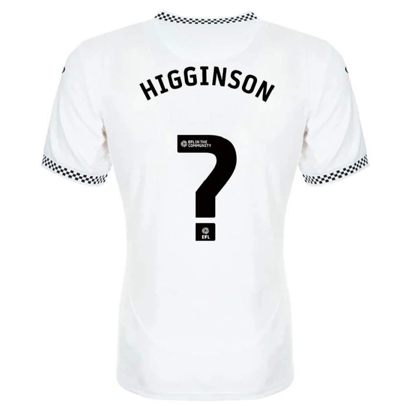Danxen Criança Camisola Kiel Higginson #0 Branco Laranja Principal 2025/26 Camisa
