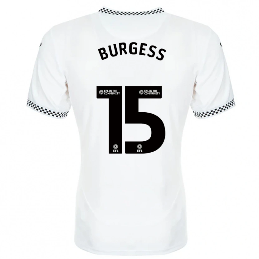 Danxen Criança Camisola Cameron Burgess #15 Branco Laranja Principal 2025/26 Camisa