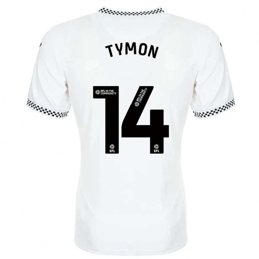 Danxen Criança Camisola Josh Tymon #14 Branco Laranja Principal 2025/26 Camisa
