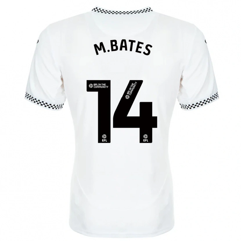 Danxen Criança Camisola Mitchell Bates #14 Branco Laranja Principal 2025/26 Camisa