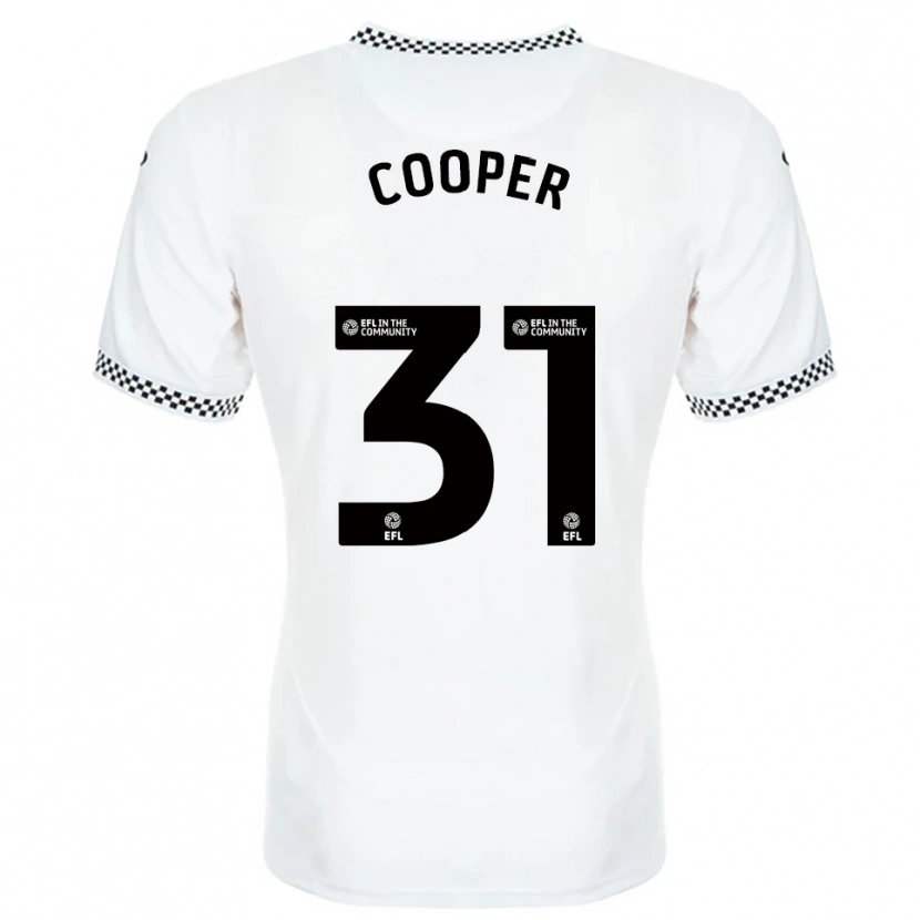 Danxen Criança Camisola Oliver Cooper #31 Branco Laranja Principal 2025/26 Camisa