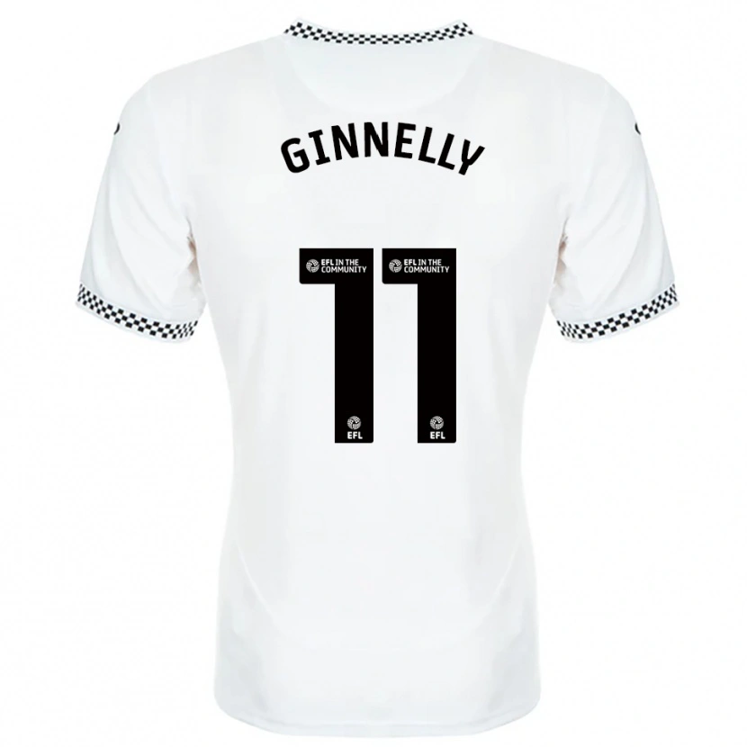 Danxen Criança Camisola Josh Ginnelly #11 Branco Laranja Principal 2025/26 Camisa