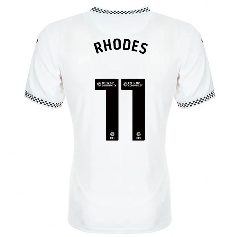Danxen Criança Camisola Kai Rhodes #11 Branco Laranja Principal 2025/26 Camisa