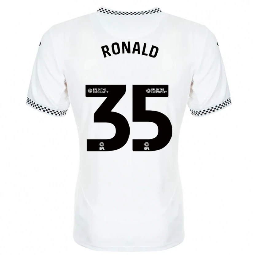 Danxen Criança Camisola Ronald #35 Branco Laranja Principal 2025/26 Camisa