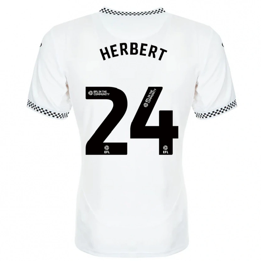 Danxen Criança Camisola Chelsea Herbert #24 Branco Laranja Principal 2025/26 Camisa