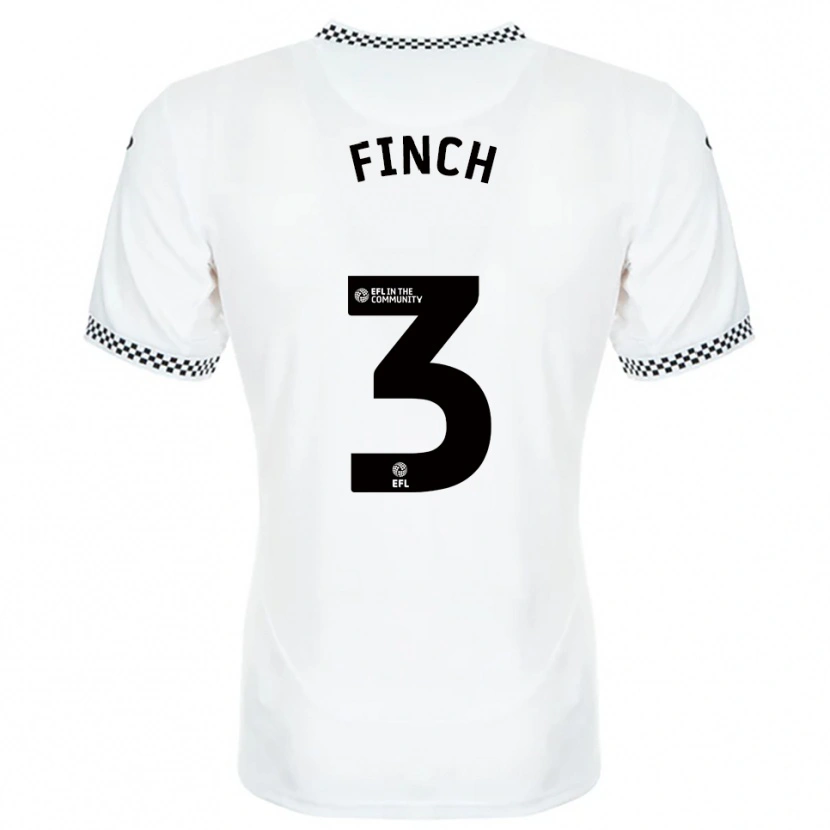 Danxen Criança Camisola Lucy Finch #3 Branco Laranja Principal 2025/26 Camisa