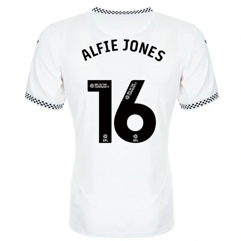 Danxen Criança Camisola Alfie Jones #16 Branco Laranja Principal 2025/26 Camisa
