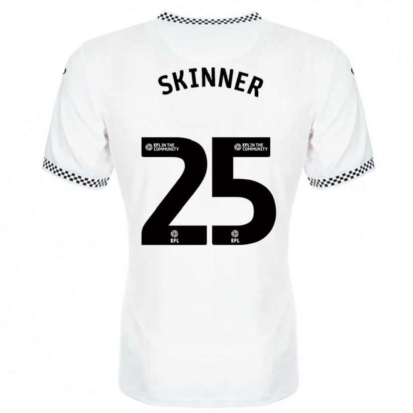 Danxen Criança Camisola Claire Skinner #25 Branco Laranja Principal 2025/26 Camisa