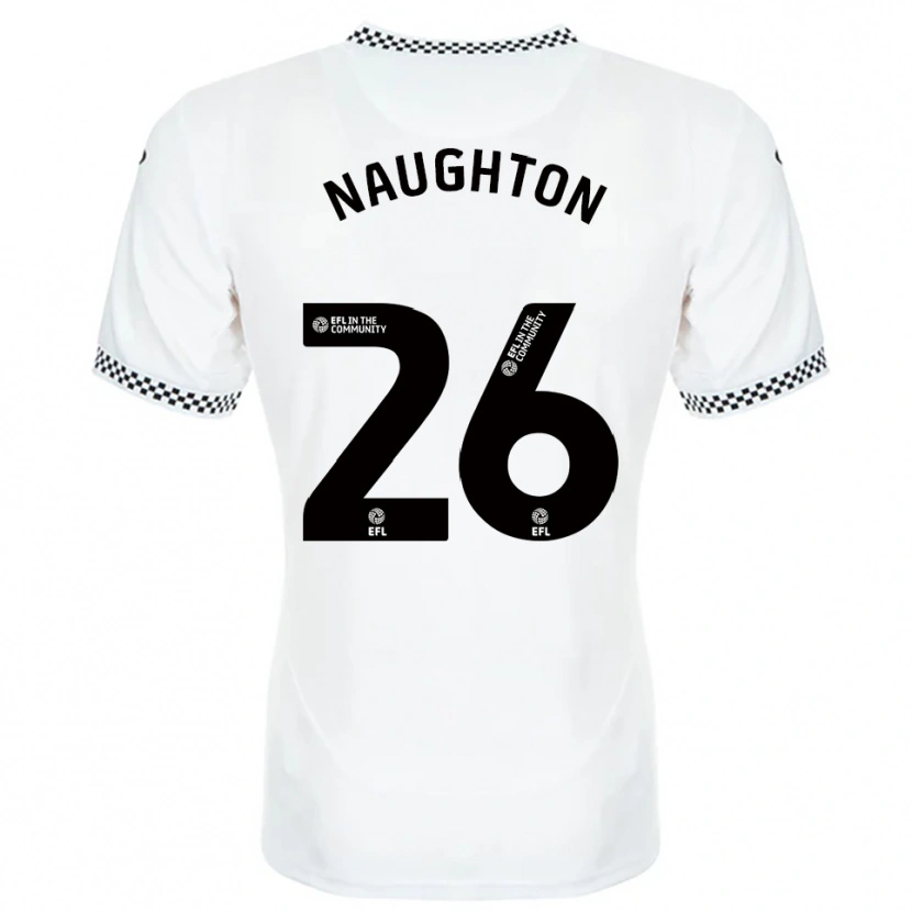 Danxen Criança Camisola Kyle Naughton #26 Branco Laranja Principal 2025/26 Camisa
