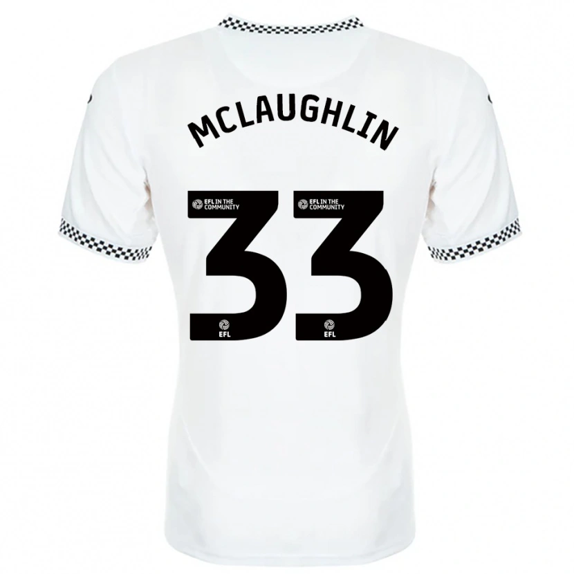 Danxen Criança Camisola Jon Mclaughlin #33 Branco Laranja Principal 2025/26 Camisa