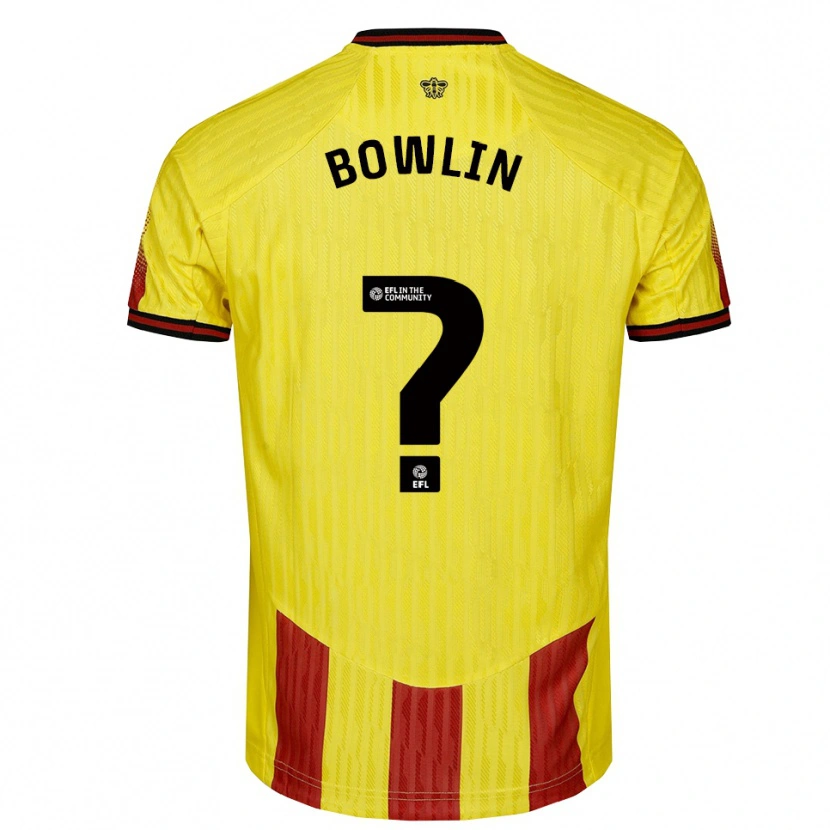Danxen Criança Camisola Amani Bowlin #0 Amarelo Vermelho Principal 2025/26 Camisa