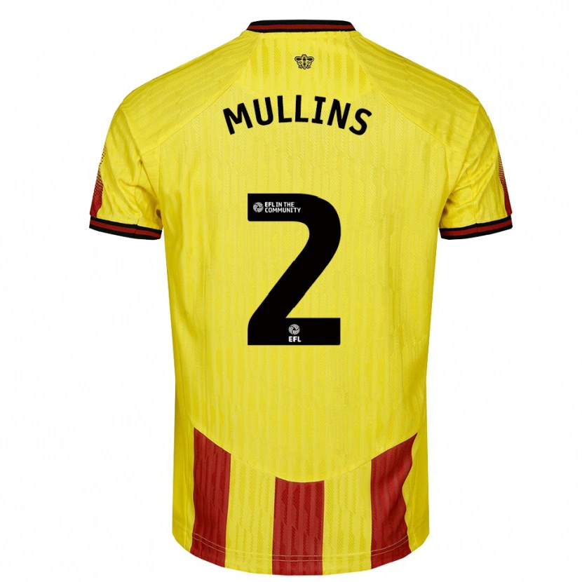 Danxen Criança Camisola Joshua Mullins #2 Amarelo Vermelho Principal 2025/26 Camisa