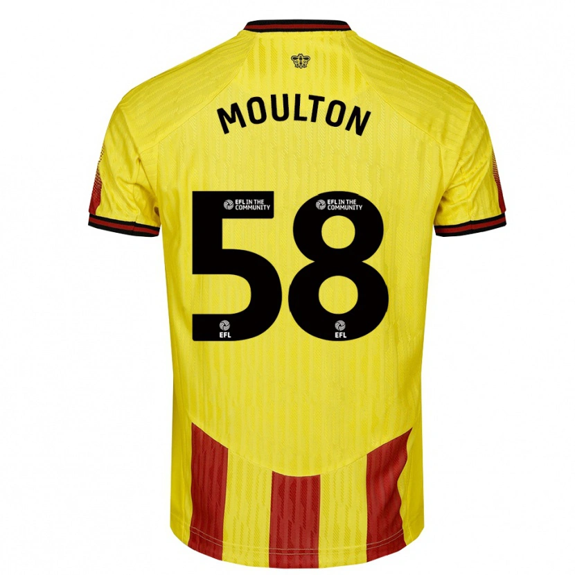 Danxen Criança Camisola Jai-Dea Moulton #58 Amarelo Vermelho Principal 2025/26 Camisa