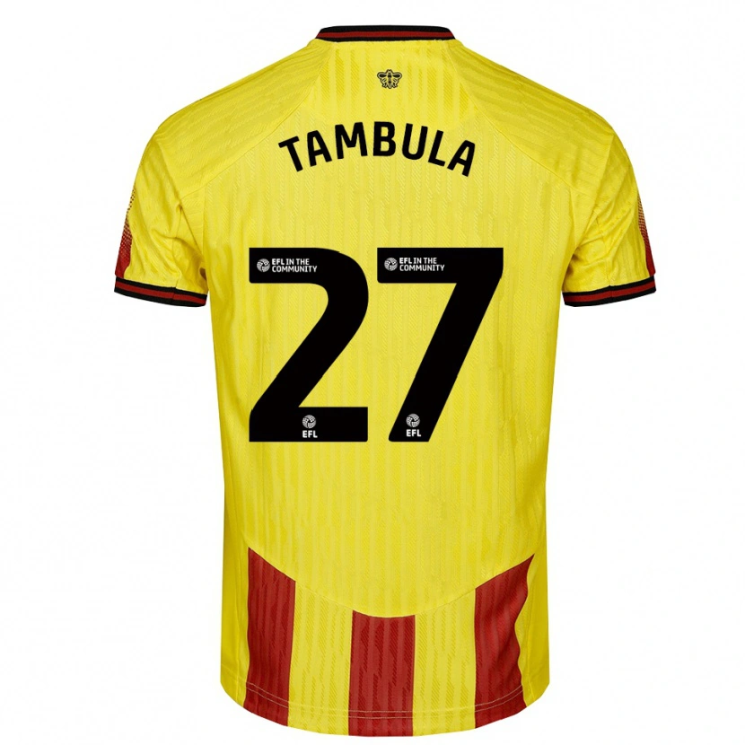 Danxen Criança Camisola Chloe Tambula #27 Amarelo Vermelho Principal 2025/26 Camisa