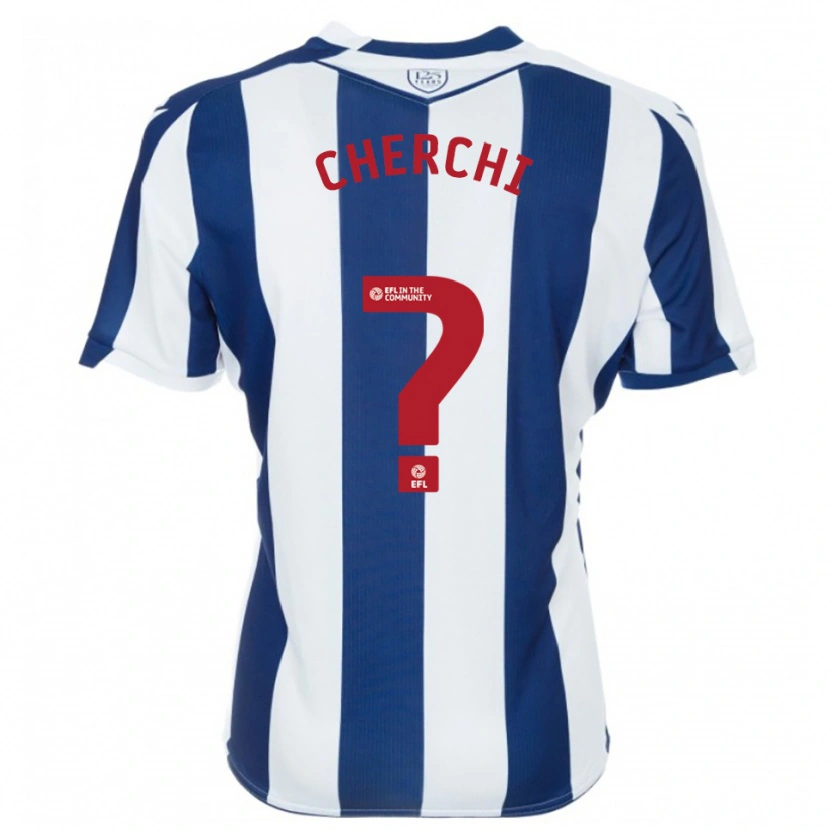 Danxen Criança Camisola Fran Cherchi #0 Azul Marinho Branco Principal 2025/26 Camisa