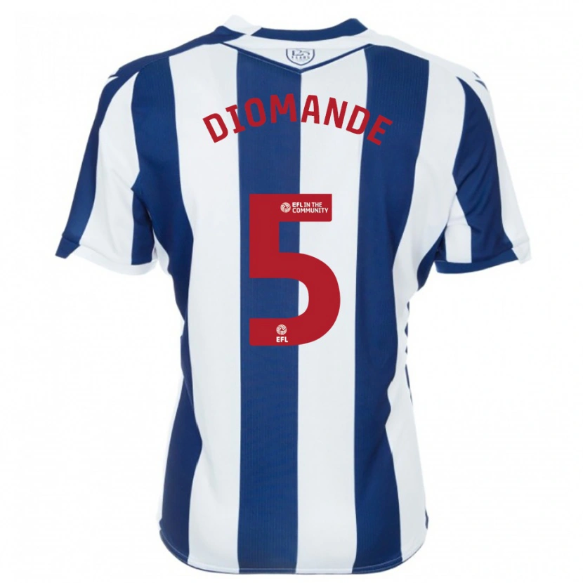 Danxen Criança Camisola Muhamed Diomande #5 Azul Marinho Branco Principal 2025/26 Camisa