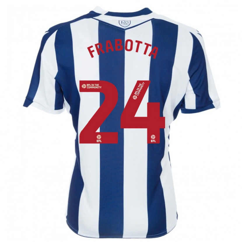 Danxen Criança Camisola Gianluca Frabotta #24 Azul Marinho Branco Principal 2025/26 Camisa