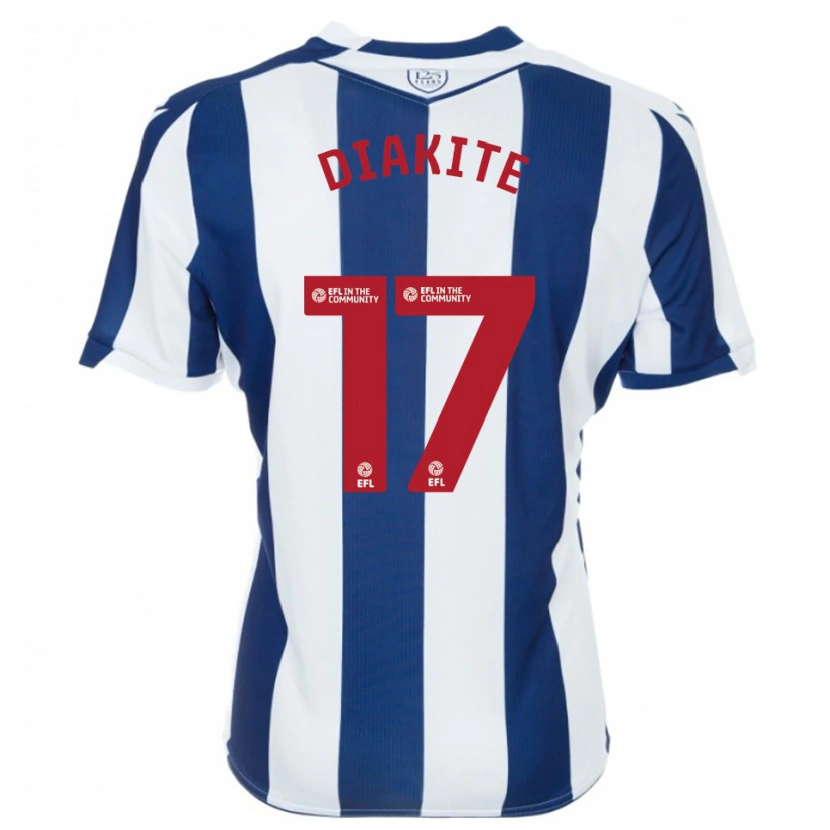 Danxen Criança Camisola Ousmane Diakité #17 Azul Marinho Branco Principal 2025/26 Camisa
