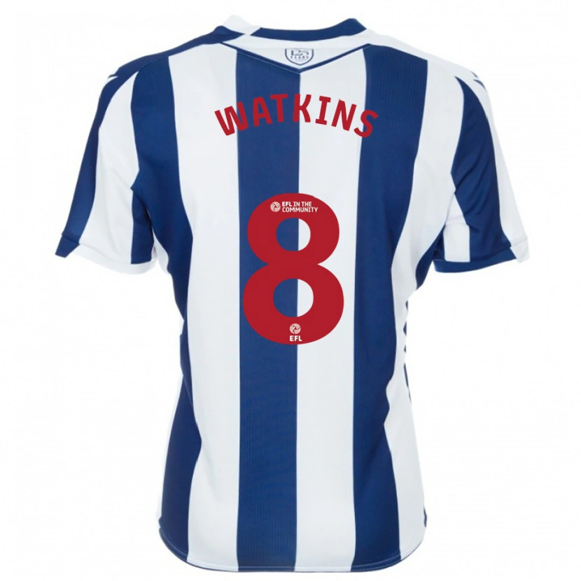 Danxen Criança Camisola Seren Watkins #8 Azul Marinho Branco Principal 2025/26 Camisa