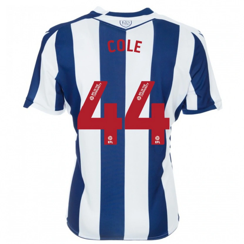 Danxen Criança Camisola Devante Cole #44 Azul Marinho Branco Principal 2025/26 Camisa