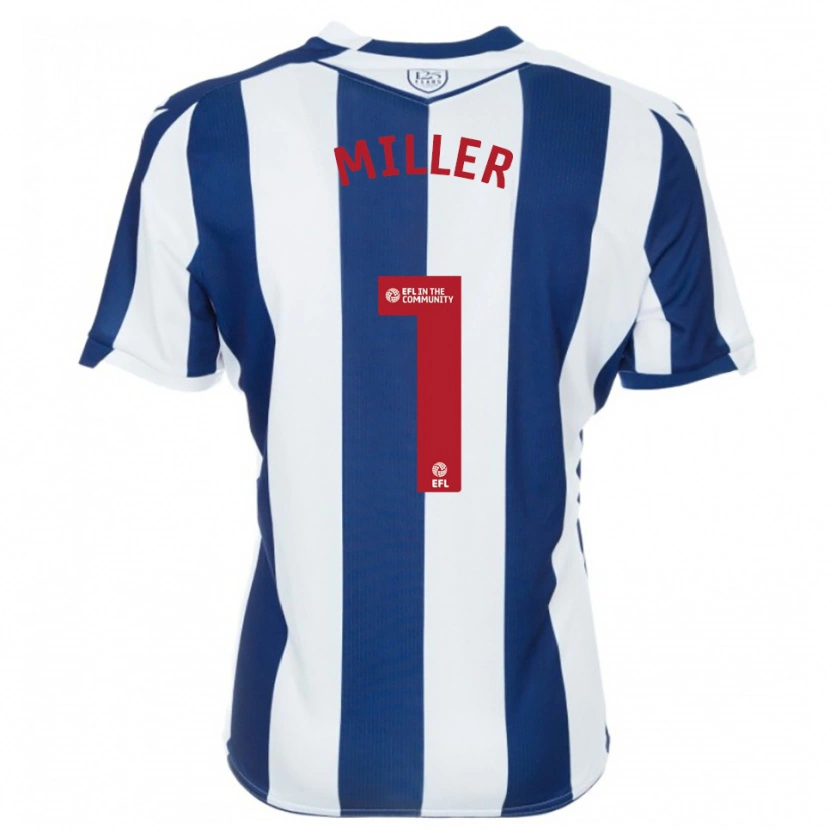 Danxen Criança Camisola Anna Miller #1 Azul Marinho Branco Principal 2025/26 Camisa