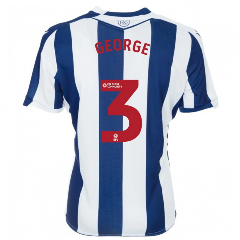 Danxen Criança Camisola Hannah George #3 Azul Marinho Branco Principal 2025/26 Camisa