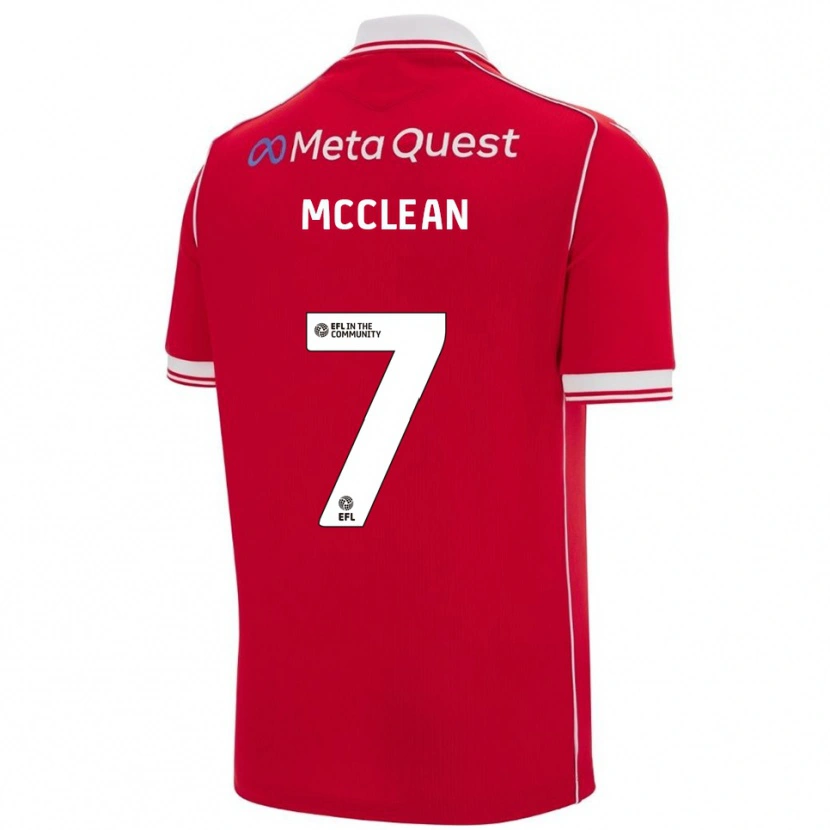 Danxen Criança Camisola James Mcclean #7 Vermelho Branco Principal 2025/26 Camisa