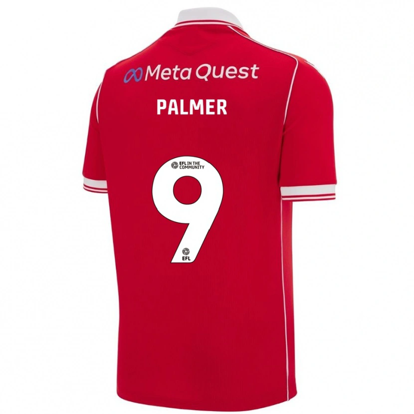 Danxen Criança Camisola Ollie Palmer #9 Vermelho Branco Principal 2025/26 Camisa