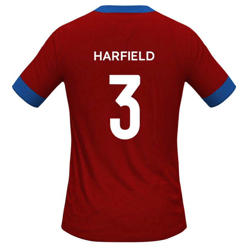 Danxen Criança Camisola Ollie Harfield #3 Vermelho Azul Principal 2025/26 Camisa