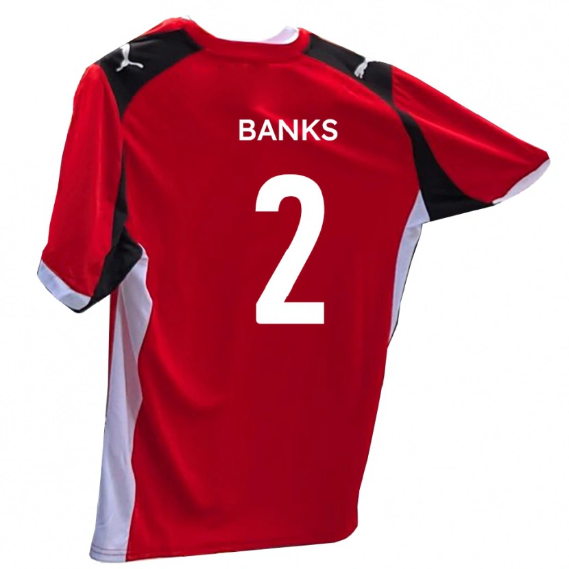 Danxen Criança Camisola Lewis Banks #2 Vermelho Branco Principal 2025/26 Camisa