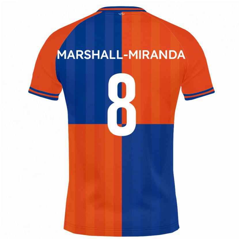 Danxen Criança Camisola Marley Marshall-Miranda #8 Laranja Azul Royal Principal 2025/26 Camisa