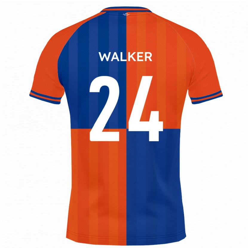 Danxen Criança Camisola Lewis Walker #24 Laranja Azul Royal Principal 2025/26 Camisa