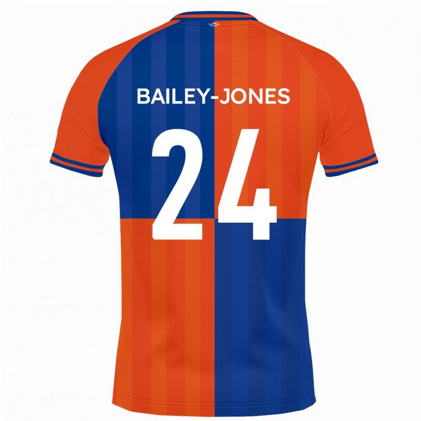Danxen Criança Camisola William Bailey-Jones #24 Laranja Azul Royal Principal 2025/26 Camisa