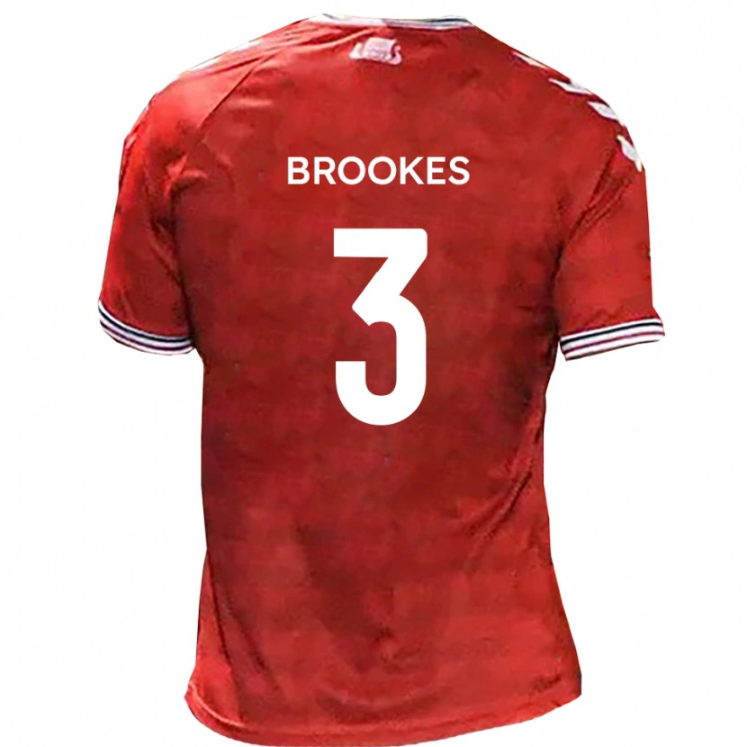 Danxen Criança Camisola Ben Brookes #3 Vermelho Branco Principal 2025/26 Camisa